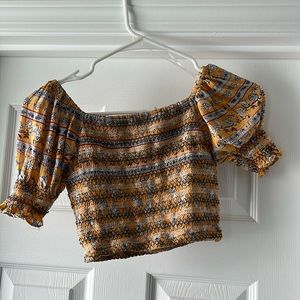 HelloFranki (Miami) Smocked Yellow Crop Top Size Y10